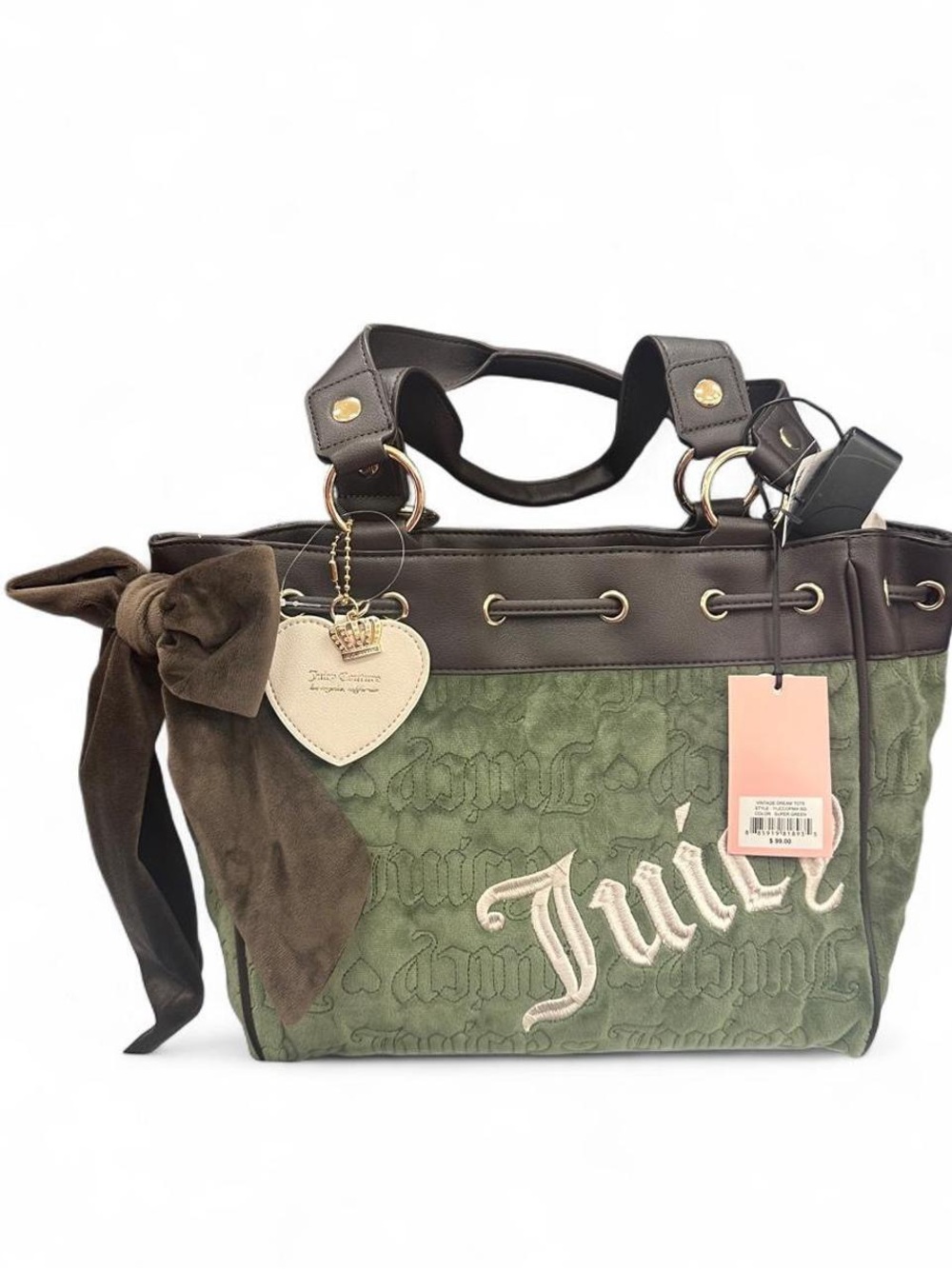 Juicy Couture “Juicy Vintage Dreams” Daydreamer Tote, green/brown